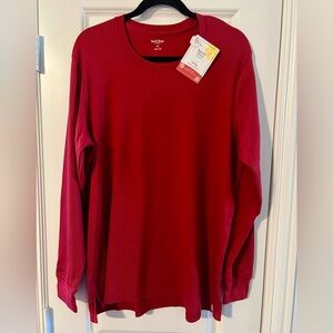 NWT Burts Bees Red Women’s Pajama Top (top only)